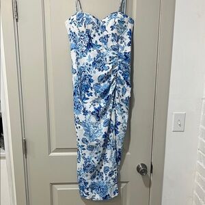 That’s So Fetch - Floral Blue and White Women's Dress